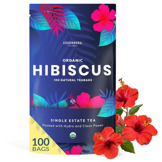 Organic Hibiscus Tea 100 Count Natural Compostable Teabags