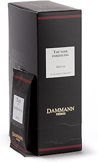 Dammann Freres Satchets, Darjeeling Tea Bags, Premium French Gourmet Black Tea, Individually Wrapped, 24 Count (Single Pack)