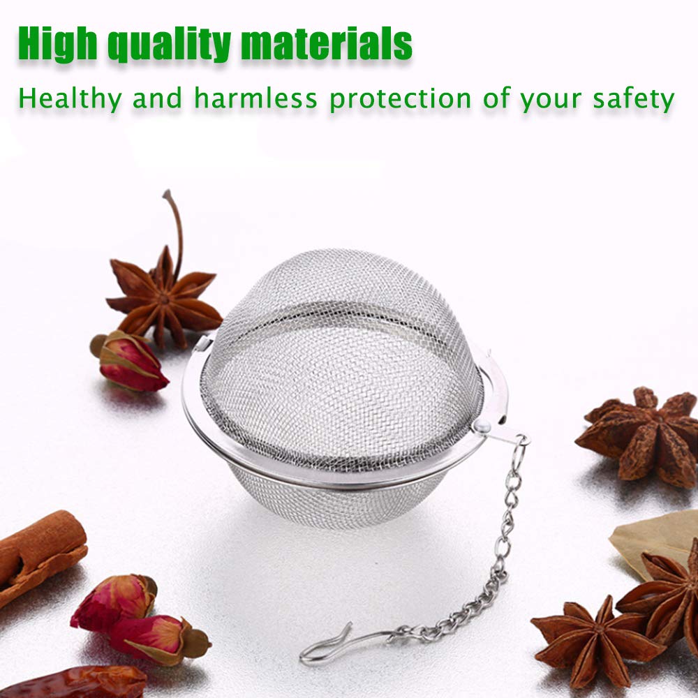 Septo 8Pcs Loose Leaf Tea Steeper, Stainless Steel Tea Ball Infusers for Loose