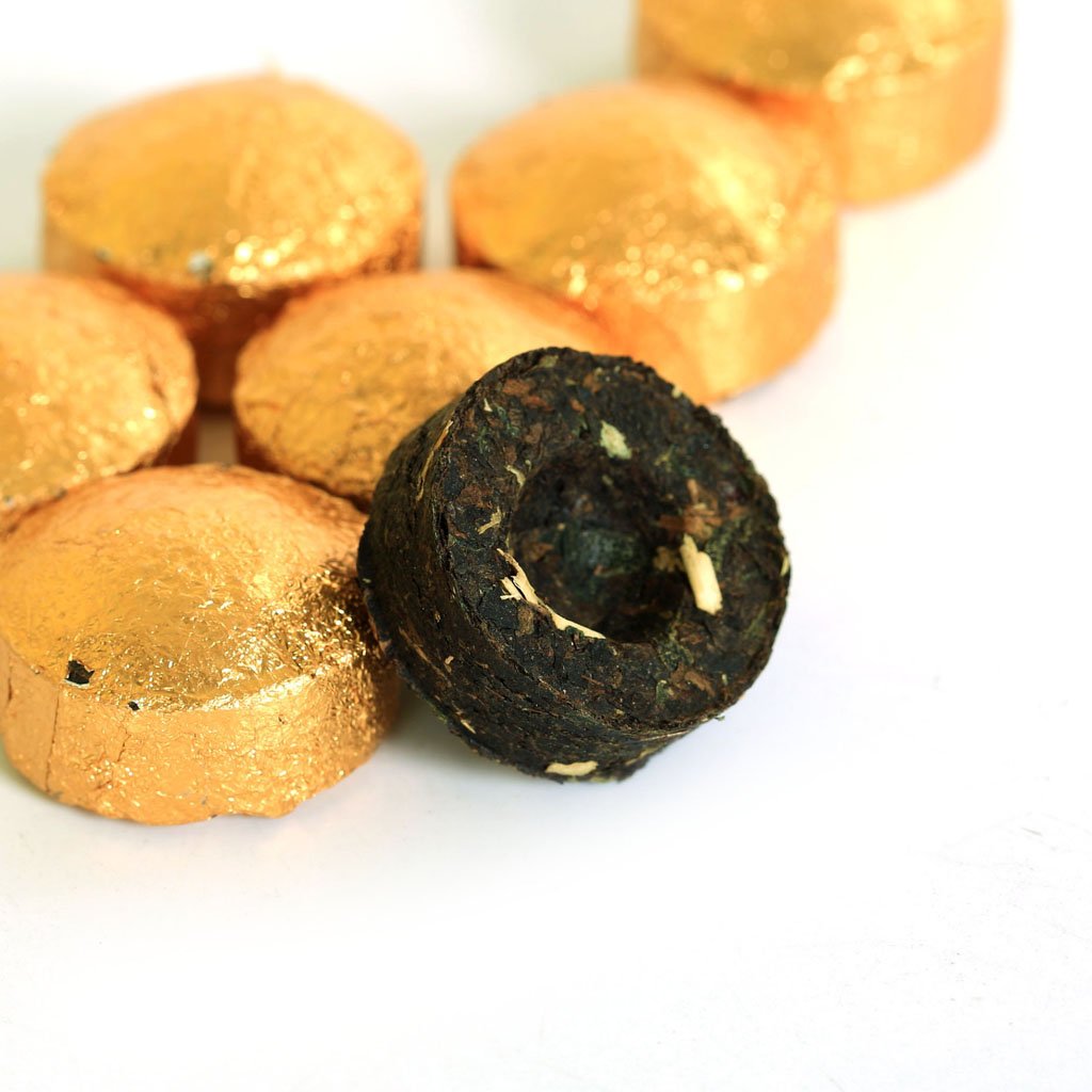 Puerh Tea Cake 80Pcs / 12.7oz 2015 Year Ripe Shu Sticky Glutinous Rice Flavor - Yunnan Pu-erh Pu erh Puer Pu'er Chinese Tea - Mini Tuocha