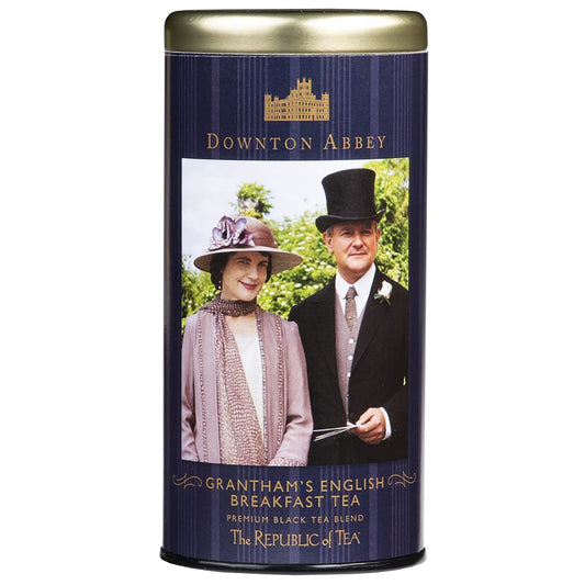 The Republic of Tea: Downton Grantham English Breakfast Black Tea, 36 Tea Bags Tin (Pack of 2)