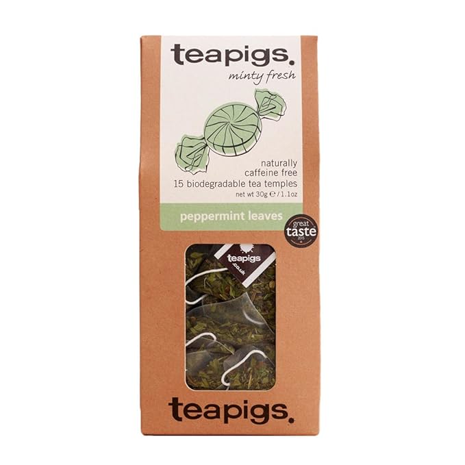 Teapigs Peppermint Leaves Tea Bags Made with Whole Leaves, 15 Count