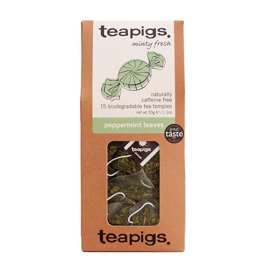 Teapigs Peppermint Leaves Tea Bags Made with Whole Leaves, 15 Count