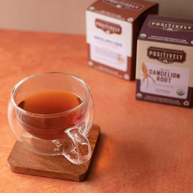 Organic Positively Botanicals Company, Dandelion Root Herbal Tea Bags, 20 Count