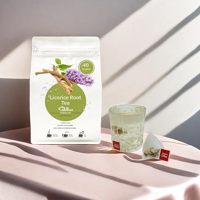 Samcci - Licorice Root Tea, Premium 40 Licorice Root Tea Bags -Natural Sweet - Non-GMO - Naturally Caffeine-free
