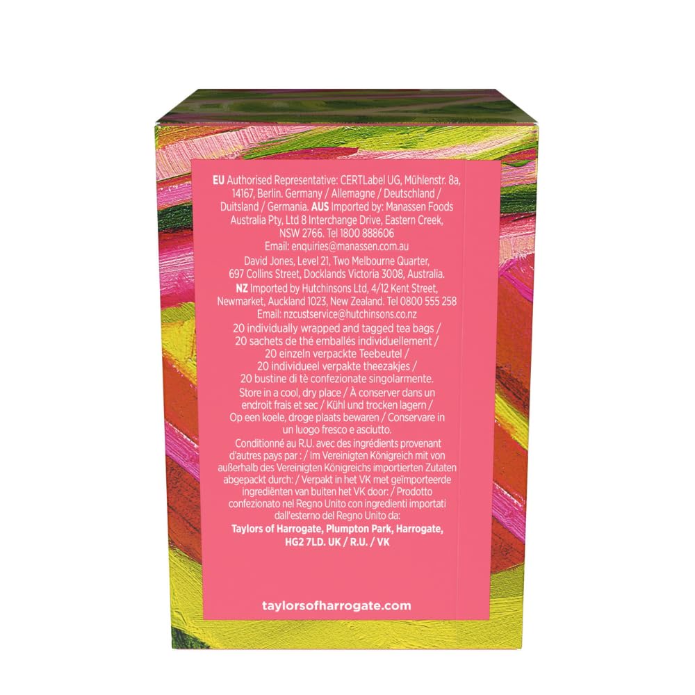 Taylors of Harrogate Sweet Rhubarb Herbal Tea Bags, 20ct (Pack of 1)