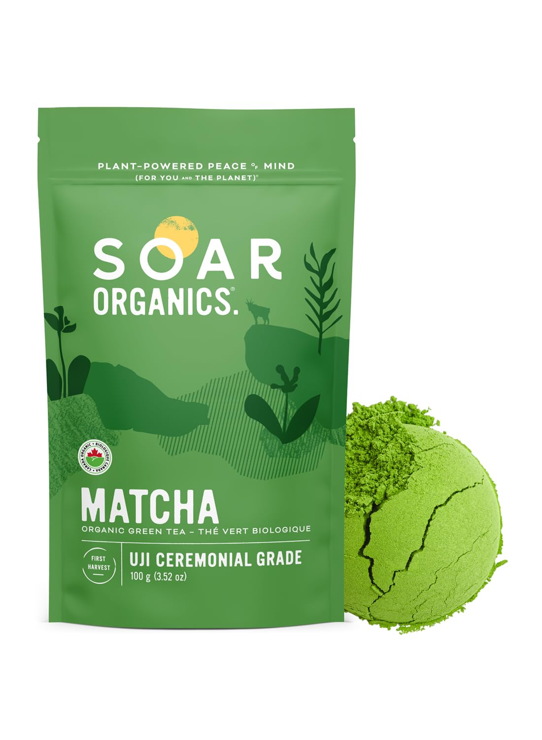 Soar Organics - Uji Ceremonial Grade Matcha Green Tea Powder - Authentic Japanese Origin (3.52 oz)