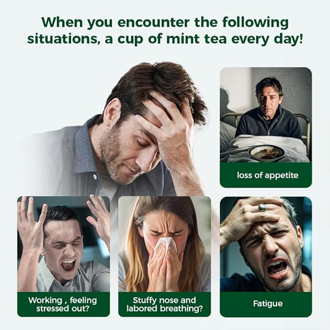 Natural Spearmint tea 120g. 80 tea bags. 100% natural ingredients Spearmint Herbal tea bags.Additive-Free • Caffeine-Free • Sugar-Free • Vegan