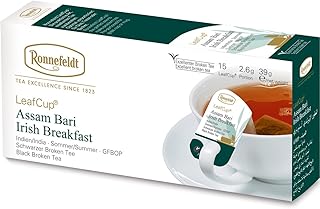Ronnefeldt LeafCup Assam Bari Irish Breakfast - Loose Leaf Black Tea – 15 Individually Wrapped Tea Bags