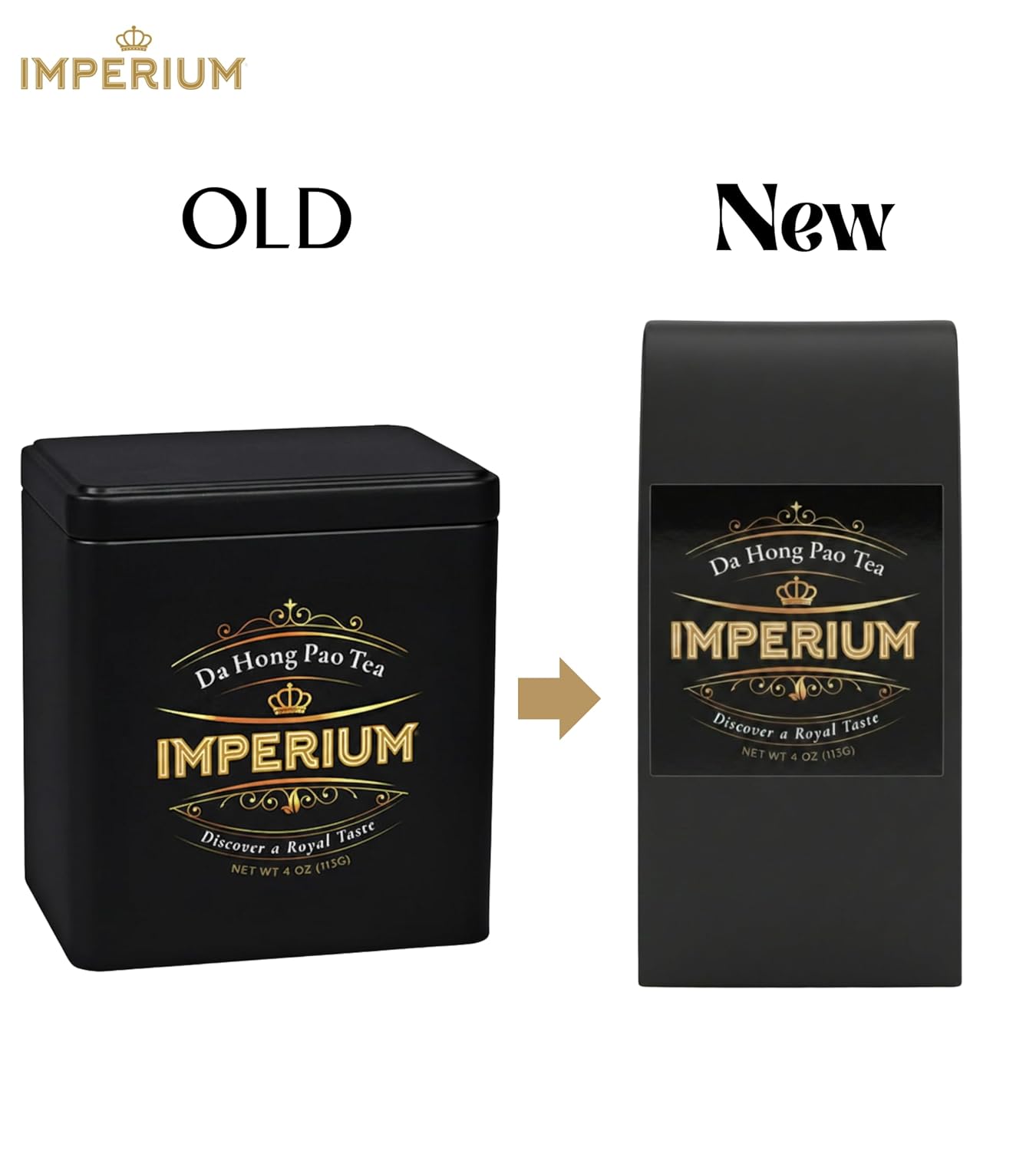 Imperium Da Hong Pao Loose Leaf Oolong Tea (4oz), Premium Hand-Picked Wuyi Mountain Rock Tea, Brews 100 Cups, Big Red Robe, Naturally Smooth and Rich, Harmonious Flavor and Sweet Aroma