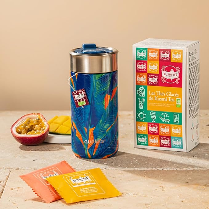 Kusmi Tea - Iced Teas Gift Set - Sampler Assortment Variety Box - Organic Teas - Gift Idea for Men and Women - Flavored Infusions, Hibiscus, Rooibos, Green Tea - 6 Iconic Blends - 24 Tea Bags