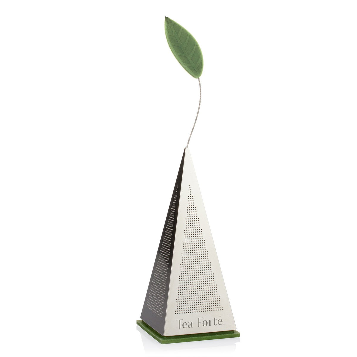 Tea Forte Loose Leaf Pyramid Tea Infuser, Stainless Steel Fine Mesh