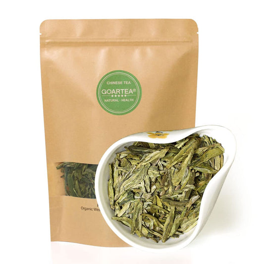 GOARTEA - Dragon Well Longjing Green Tea - 250g / 8.8oz Top Grade - Xihu Dragonwell Green Tea Loose Leaf - Chinese Spring West Lake Long Jing