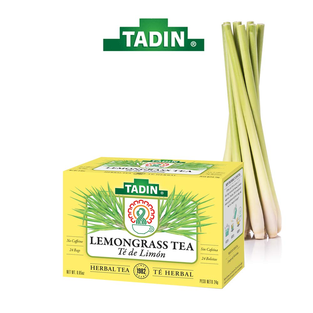 Tadin Lemongrass Herbal Tea. Caffeine Free. 24 Tea Bags. 0.84 oz. Pack of 2