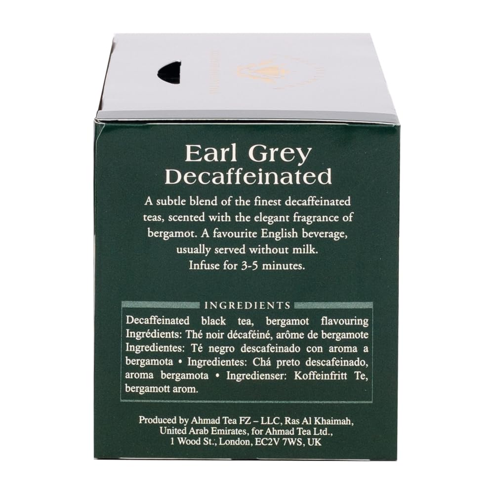 Ahmad Tea Decaffeinated Earl Grey Tea, 20-Count Boxes, 8.4 ounce (Pack of 6)