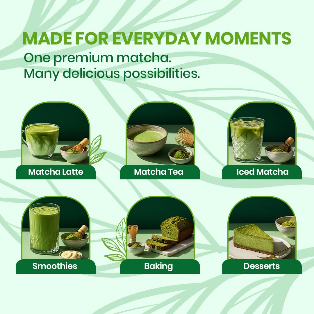 Golden Herbs Matcha Superior Ceremonial Blend Green Tea Powder from Uji, Kyoto, USDA Organic, Gluten-Free Vegan, 100% Pure Unsweetened, No Additivesm, Resealable Freshness Pouch (60 Grams / 2.12 OZ)