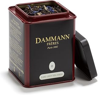 Dammann Freres Loose Leaf Earl Grey Premium Gourmet Black French Tea Bergamot Citrus Flavors 3.52 Ounce Tin