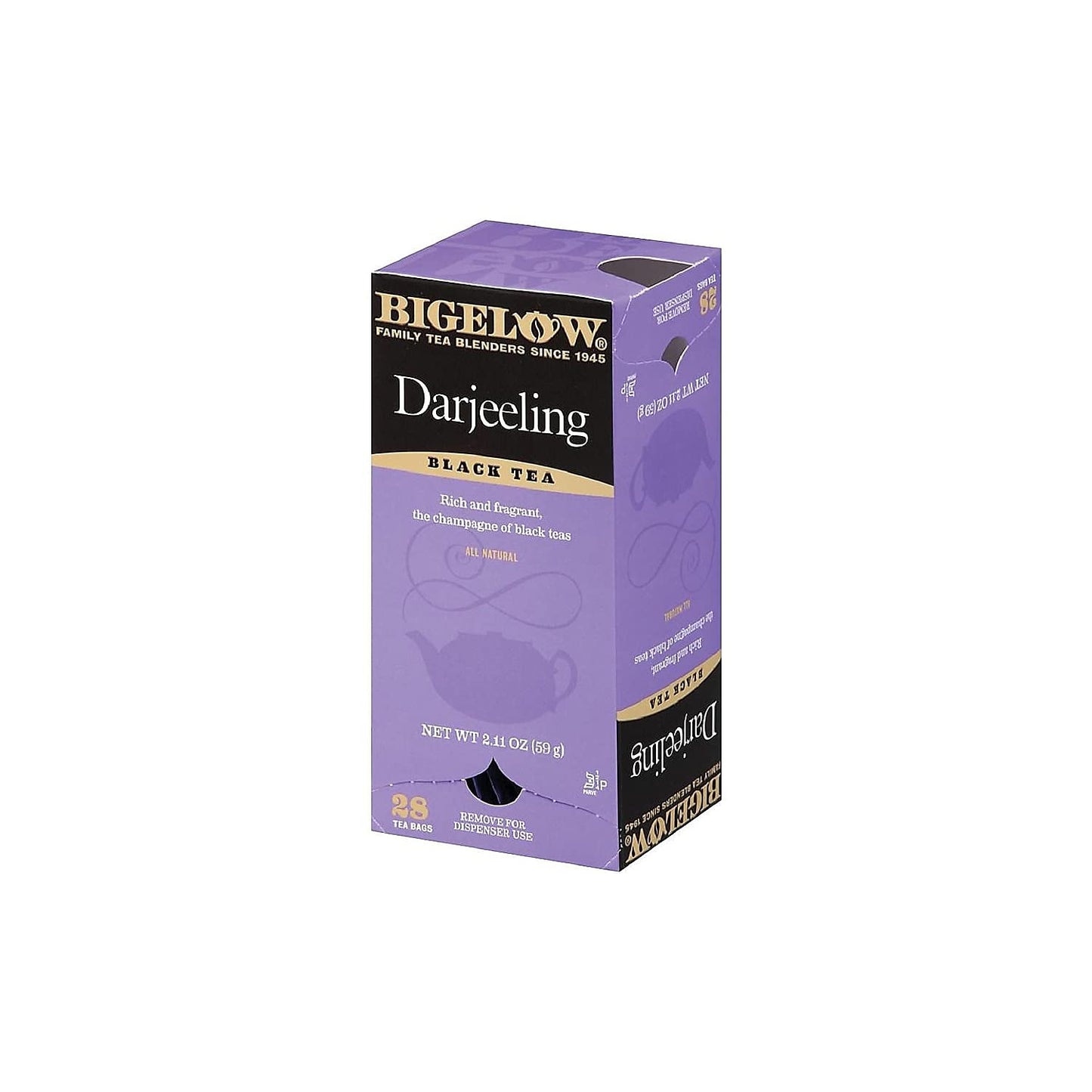 Bigelow Darjeeling Blend Tea 28-Count Box (Pack of 1) Full Caffeine Premium Black Tea Bold and Antioxidant-Rich Full Caffeine Black Tea in Foil-Wrapped Bags