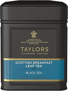 Taylors of Harrogate English Breakfast Leaf Tea, Loose Leaf, 4.41-Ounce Tins (Pack of 2)