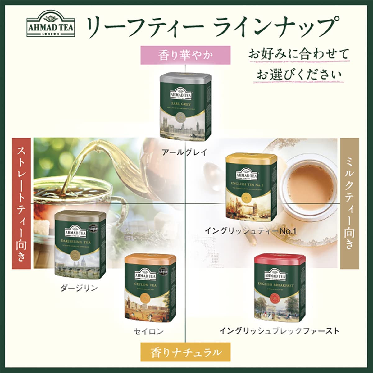 Ahmad Darjeeling Tea Tin Box Net Wt 200 G (7 Oz)