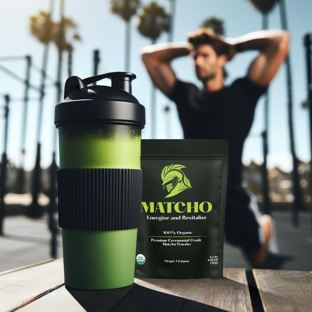 Matcho | Premium Matcha – Organic First Harvest Ceremonial Grade Matcha Green Tea Powder from Uji, Kyoto (30g/1.06oz)