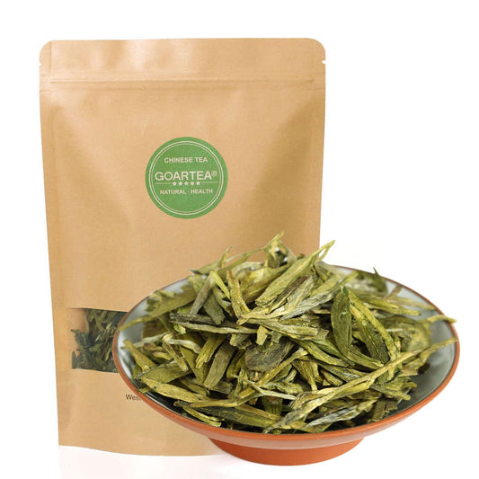 GOARTEA - Dragon Well Longjing Green Tea - 250g / 8.8oz West Lake Long Jing Green Tea - Loose Leaf Chinese Spring Xihu Dragonwell