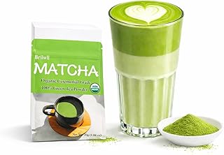 Briiwii Organic Matcha Powder Premium Japanese Matcha Green Tea Powder for Matcha Latte, Smoothies & Daily Drink, First Harvest, 30g