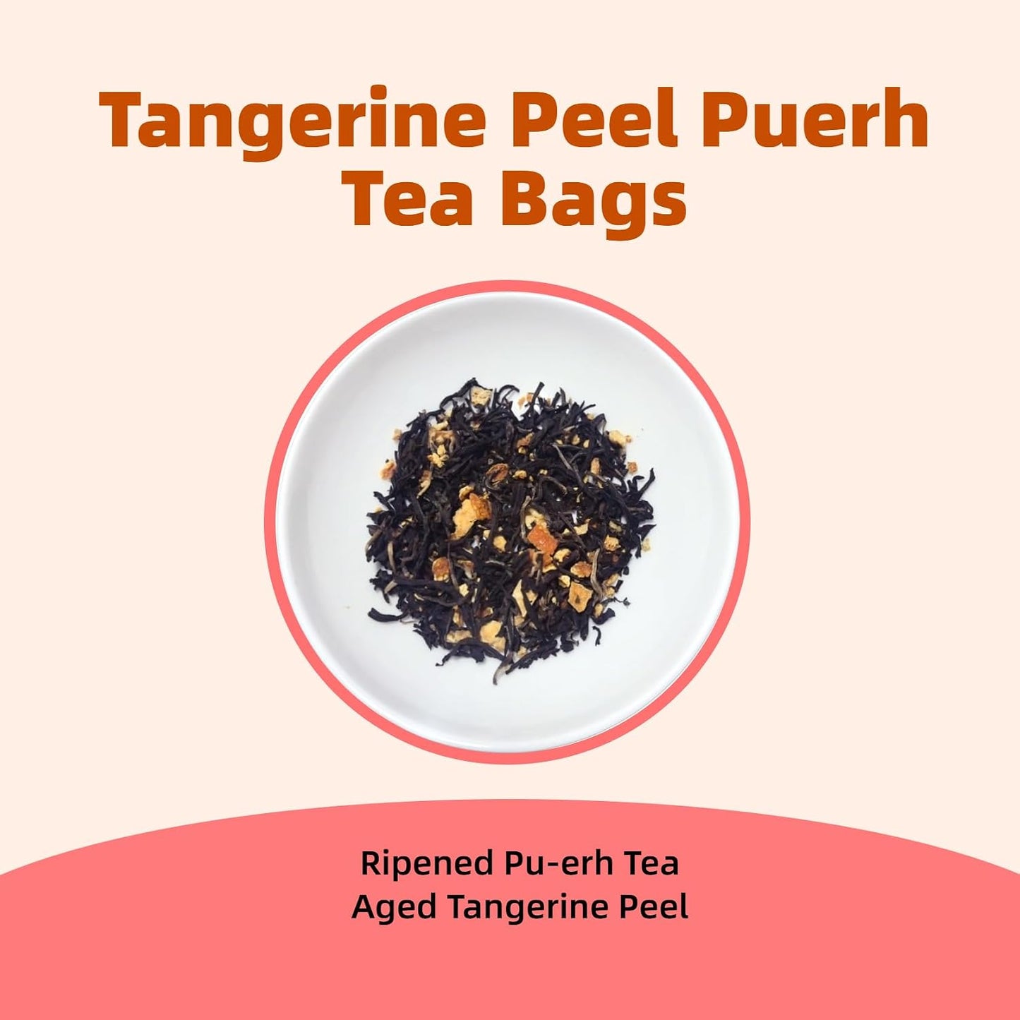 Tangerine Peel Puerh Tea Bags - Chenpi &amp; Puer Herbal Blend for Digestive Aid &amp; Wellness, Ripe fermented Tea with Natural Mandarin Aroma, Traditional Chinese Tea 2.12oz 20 Bags, AeroMind CloudTrade