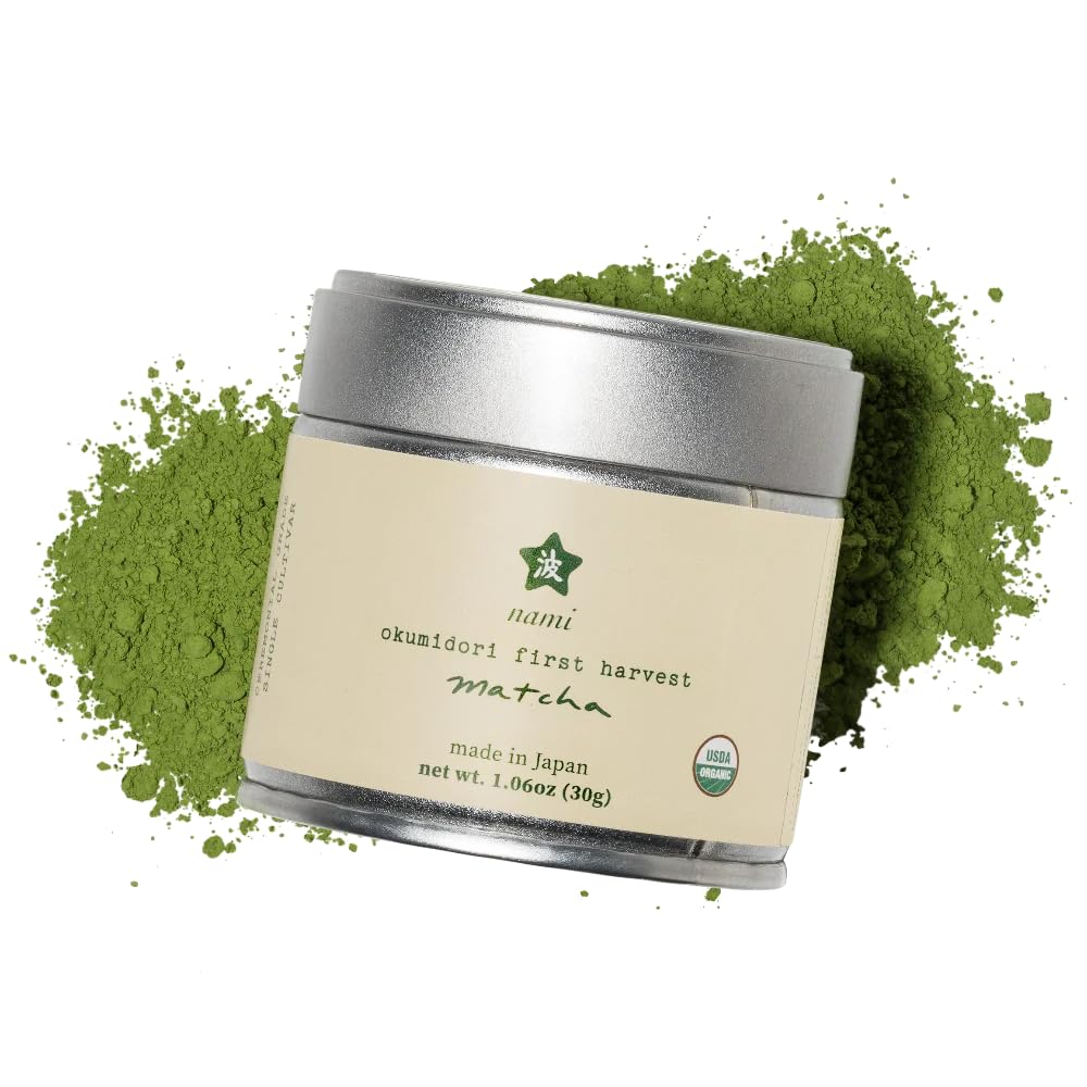 Nami Matcha, Okumidori First Harvest – 30g, USDA Organic, Smooth & Vibrant Green Tea Powder, Antioxidant-Rich, L-Theanine for Calm Energy