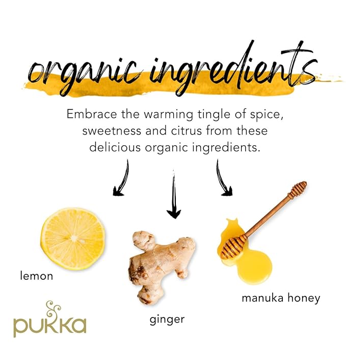 Pukka Tea Bags, Organic (Chamomile Vanilla and Manuka Honey, & Lemon Ginger and Manuka Honey) (2ea / 20ct) (Variety Pack)