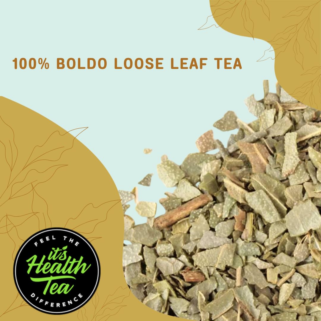 Boldo Herbal Tea — Traditionally Used for Digestive Comfort &amp; Healthy Bile Flow | 35 Filtered Tea Bags Included | Caffeine-Free, Gluten-Free | 3 oz Loose Leaf