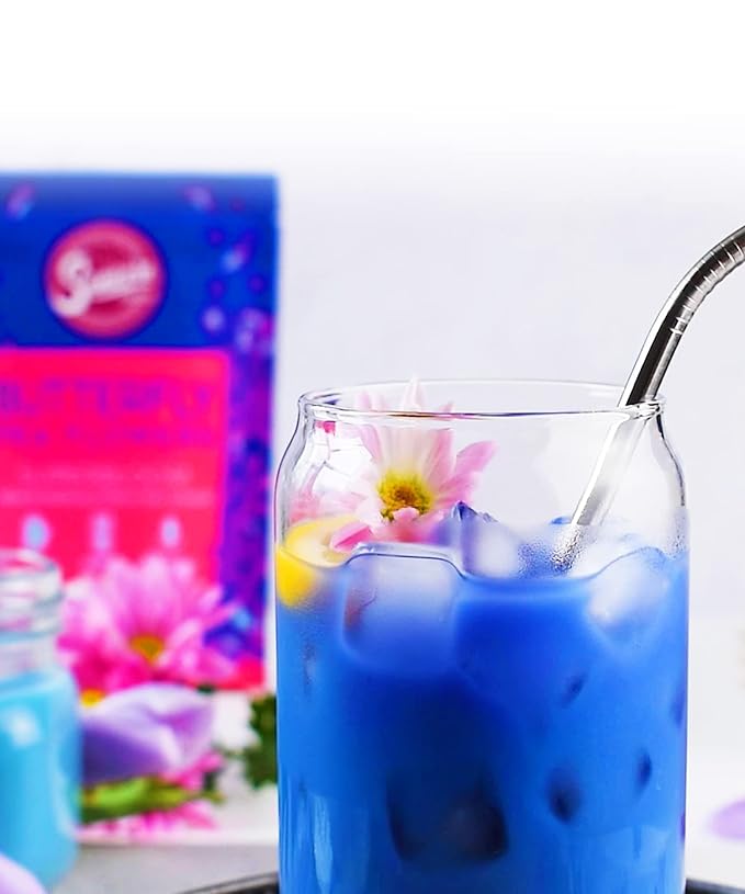 Suncore Foods Dried Butterfly Pea Flowers Bloom, Caffeine-Free Tea, Gluten-Free, Non-GMO, 2oz (1 Pack)
