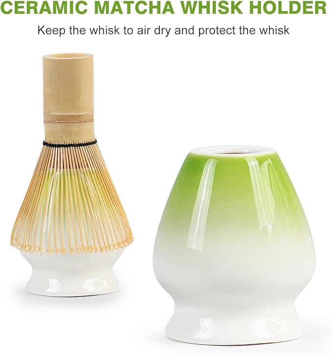 Matcha Whisk Set, Japanese Traditional Bamboo Chasen & Matcha Set with Scoop & Sifter