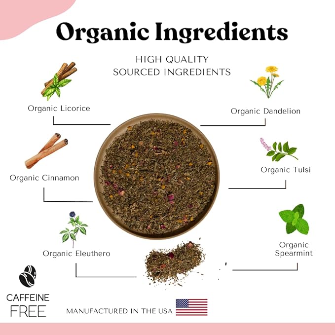 AutoimmuniTea – AIP Balance Tea for Women, Autoimmune Protocol Caffeine Free Eleuthero Tulsi, Spearmint, Licorice Tea Bags