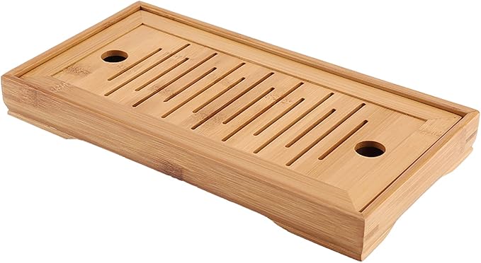 Acouto Chinese Tea Tray - 1Pc Tea Serving Tray Chinese GongFu Plate Home Table, GongFu Serving, Dinnerware & Serveware