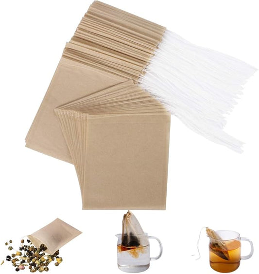 Eco-Fil Disposable Tea Filter Bags for Loose Tea, Wood Pulp Material, Biodegradable and Compostable