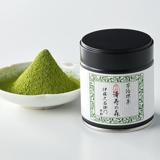 ITOHKYUEMON Kyoto Uji First-Harvest Ceremonial Grade Matcha Green Tea Powder – Authentic Japanese Uji, Japan (20 g / 0.7 oz)– Seijunomori 20 (Grade 2)