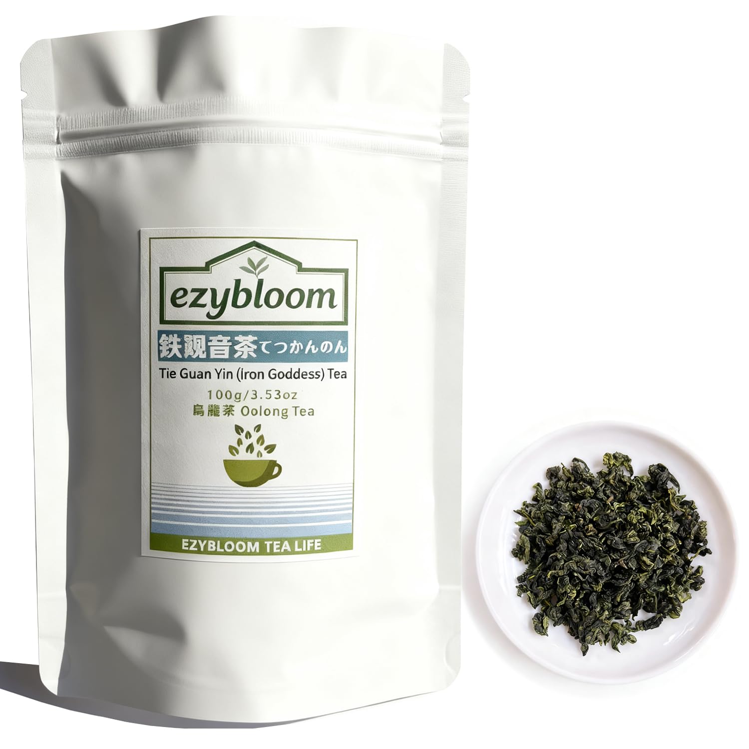 Ezybloom Tieguanyin Oolong Tea Semi-Fermented Tea Iron Goddess of Mercy 100g/3.53 oz