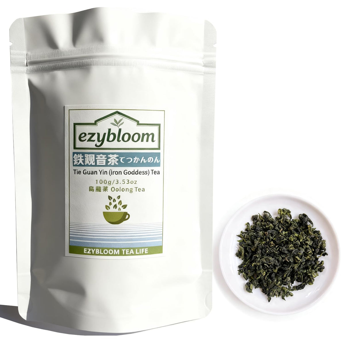 Ezybloom Tieguanyin Oolong Tea Semi-Fermented Tea Iron Goddess of Mercy 100g/3.53 oz