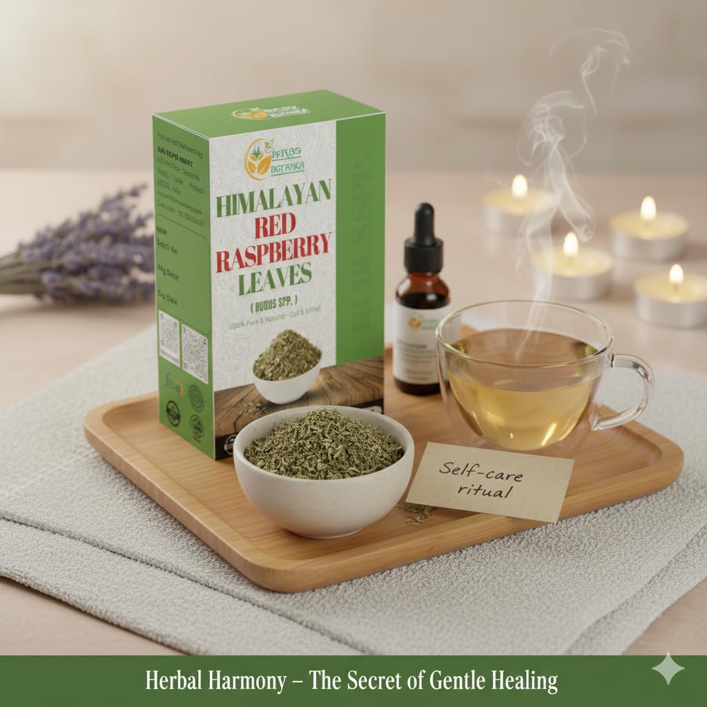 Herbs Botanica Himalayan Raspberry Leaf Premium Dried Red Raspberry Leaves for Herbal Tea, Infusions &amp; DIY Blends Cut &amp; Sifted Rasberry Leaf Tea 4 oz Resealable Pack