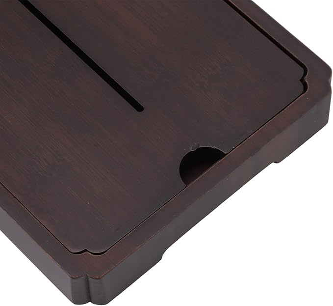 1Pcs Chinese Gongfu Tea Tray Table Box with Water Storage, Wooden Chinese Water Storage Drainage Tea Tray, Simple Decorative Household Tea Serving Tray(Small)