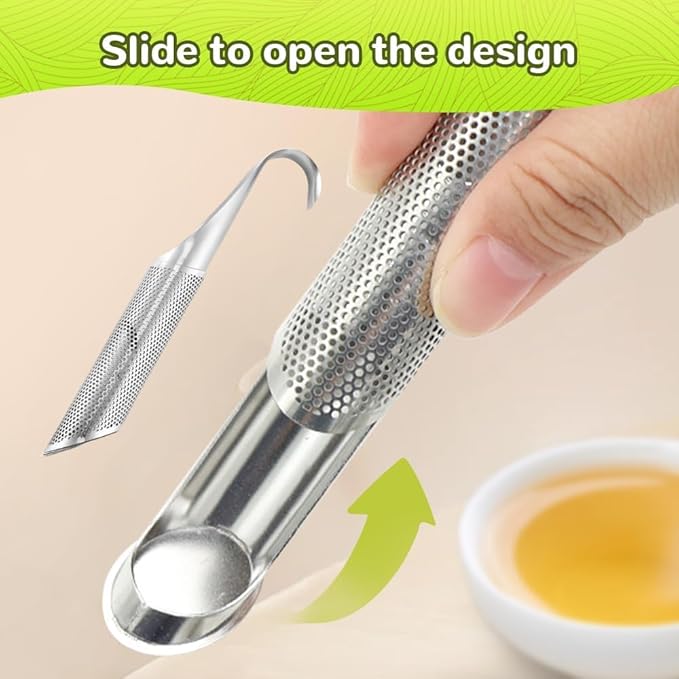 304 Stainless Steel Tea Diffuser, 2025 New Loose Leaf Tea Infuser, Portable Teas Infuser for Office and Home, Spices, Seasonings