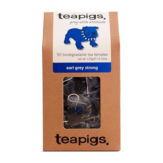Teapigs Earl Grey Strong Tea Bags Made with Whole Leaves, bold flavor, natural ingredients (1 Pack of 50 Teabags)