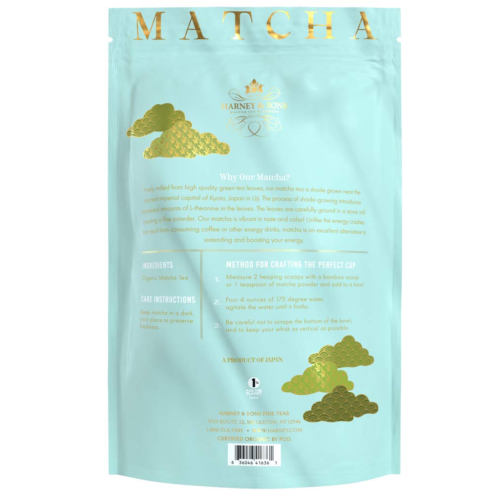 Harney & Sons Organic Everyday Matcha | 16oz Bag Powdered Matcha Tea
