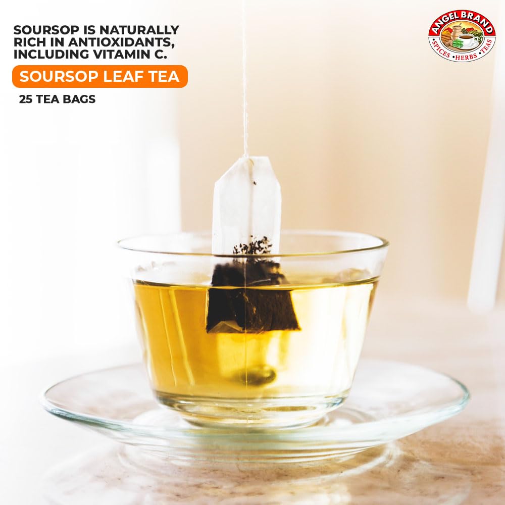 Soursop Graviola Tea Bags | 25 Count | 3 Pack | Immune Support Blend