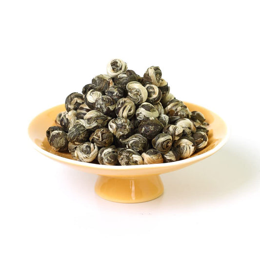 GOARTEA - Jasmine Dragon Pearls - 100g 3.5oz Nonpareil Supreme Grade - Jasmine Pearl Green Tea - Chinese Green Tea Loose Leaf