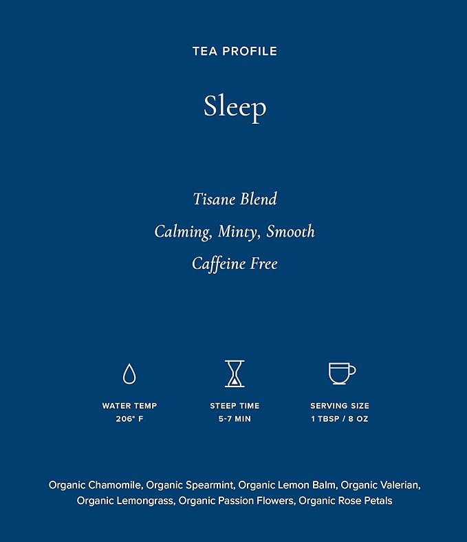 Art of Tea, Organic Sleep Tea (Chamomile Tea with Valerian and Spearmint), 50 Count, Relaxtion and Sleepy Time tea