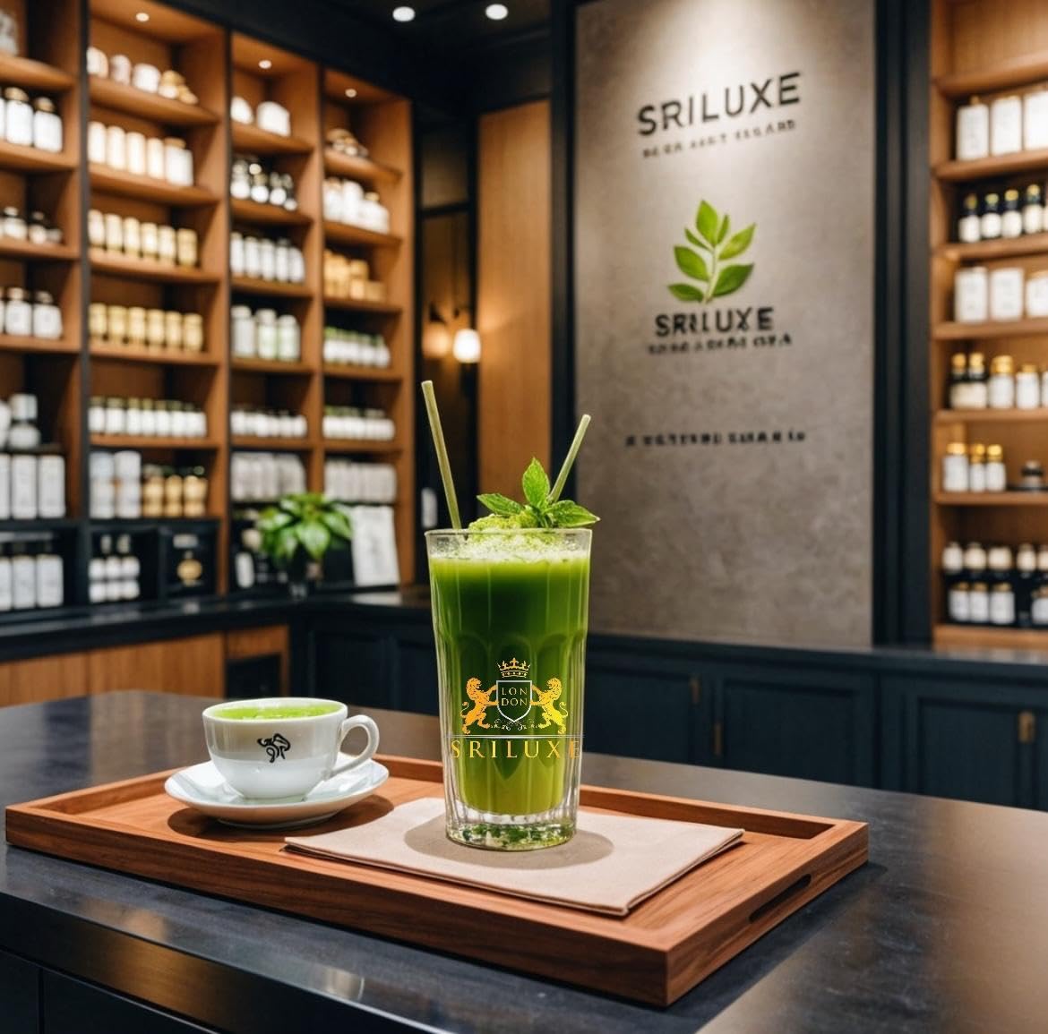 SRILUXE - Ceremonial Matcha Green Tea Powder - Premium Grade-100g. Produced in Japan, Uji, Kyoto. Use for Drinking, Cooking, Baking, Smoothie Making and with Milk. Vegan & Vegetarian Friendly (100g, AAAA (4A))