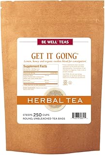The Republic of Tea Be Well Teas No. 2, Get It Going Herbal Tea For Constipation, Refill Pack of 250 Tea Bags