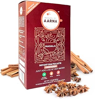 Bagan of Aarna Instant Masala Chai, Tea Powder Mix, Spiced Tea, All Natural Chai Tea, Authentic Chai Mix, Masala Spiced Chai Powder With Natural Flavour, Makes 10 Cups (Masala Sweetened)